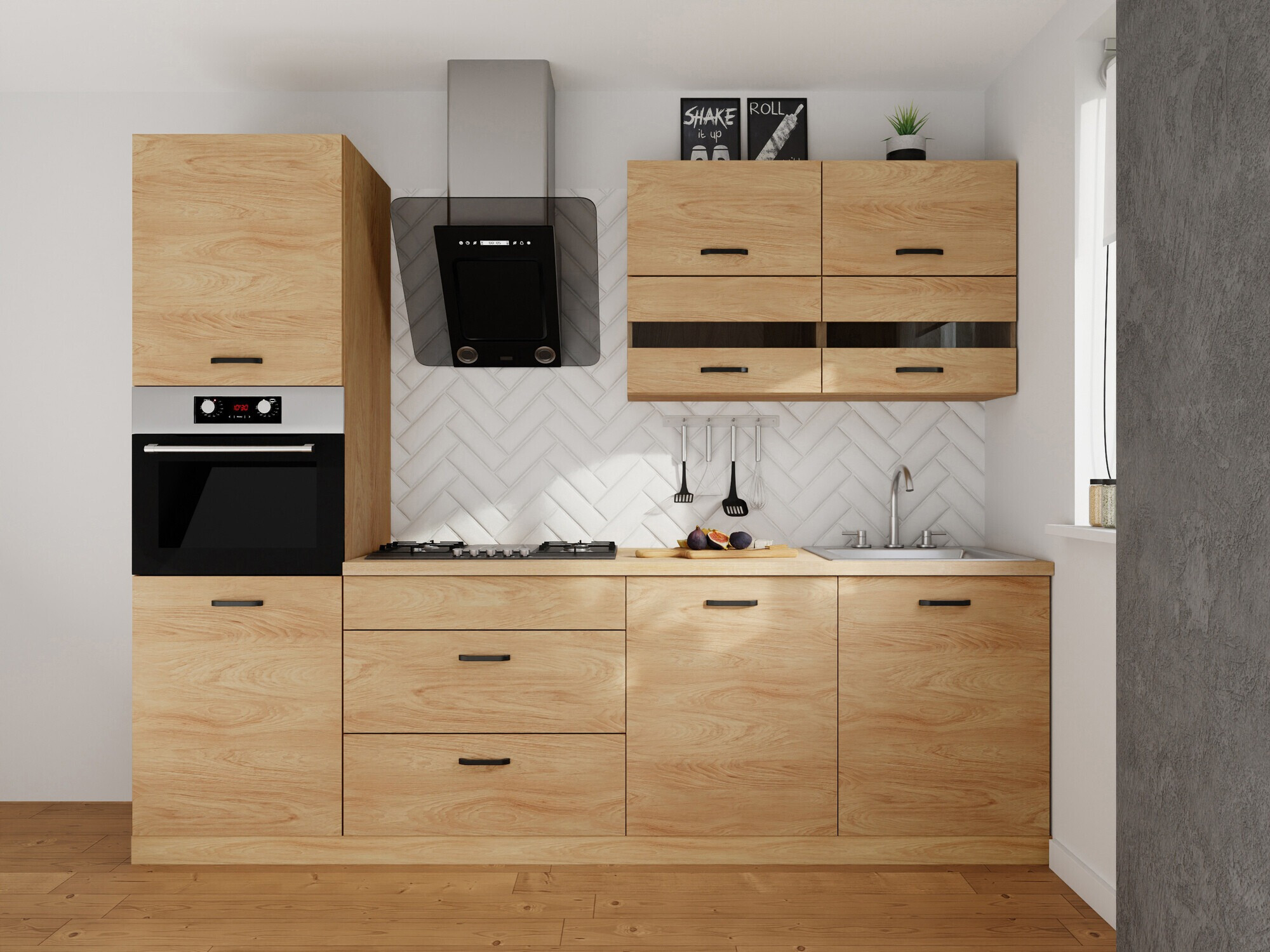 Modularan kuhinjski set Amper Oak 168