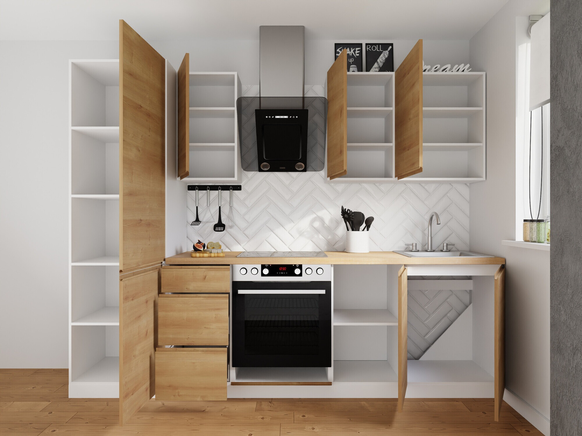 Modularan kuhinjski set Soli Oak 162