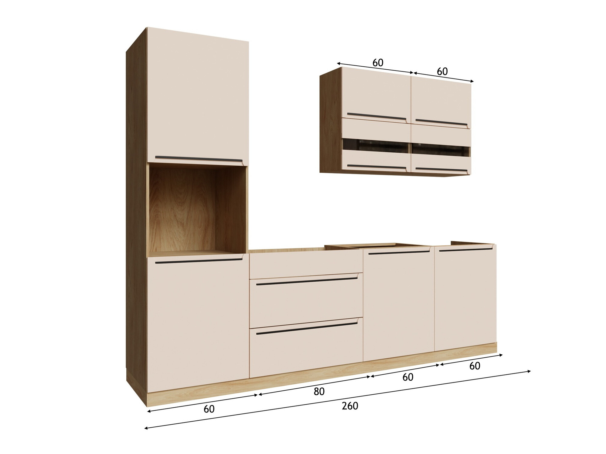 Modularan kuhinjski set Riso Beige 171