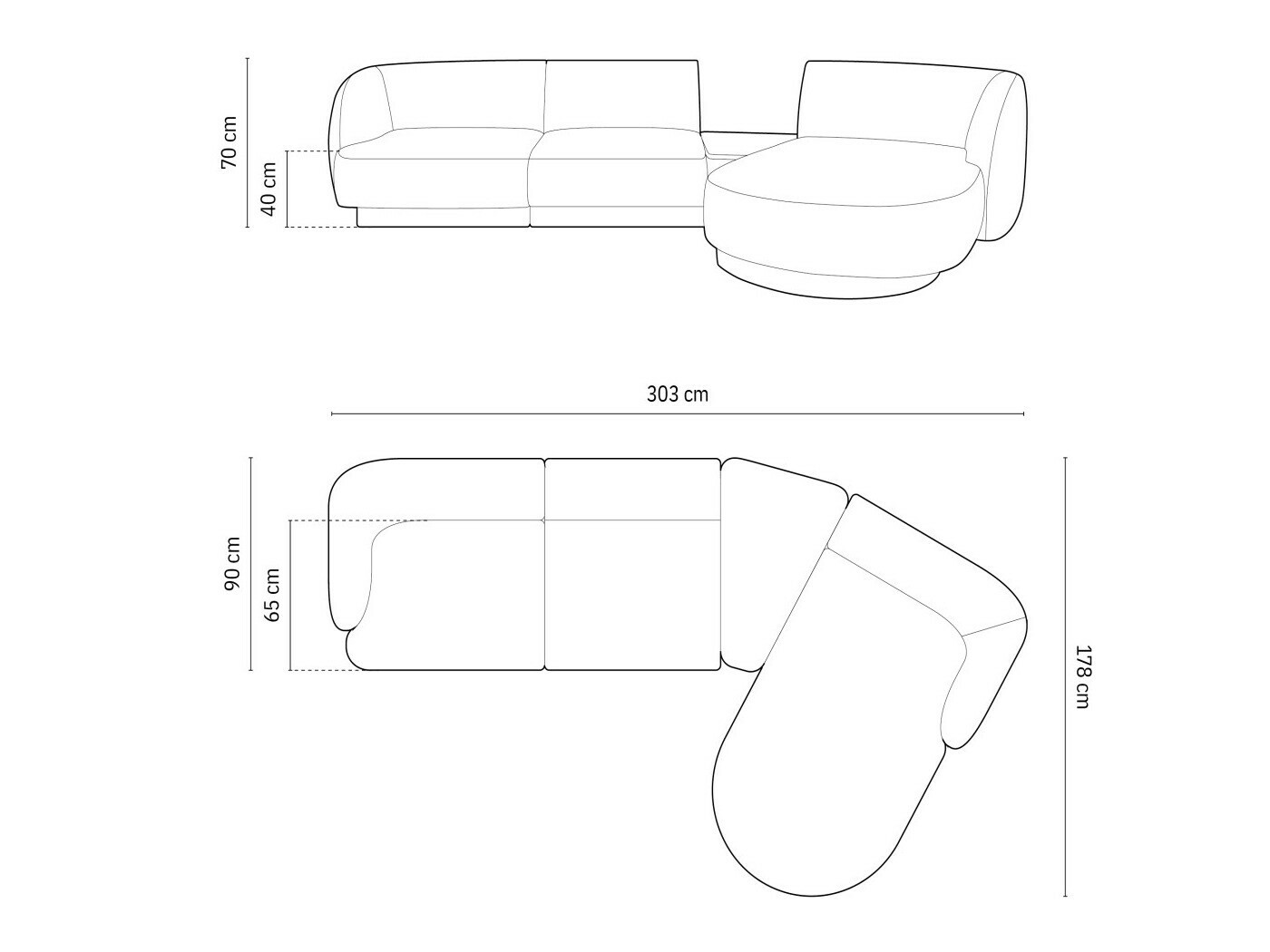 Modularna kutna garnitura Tivlomi 117 (Bluvel 14)