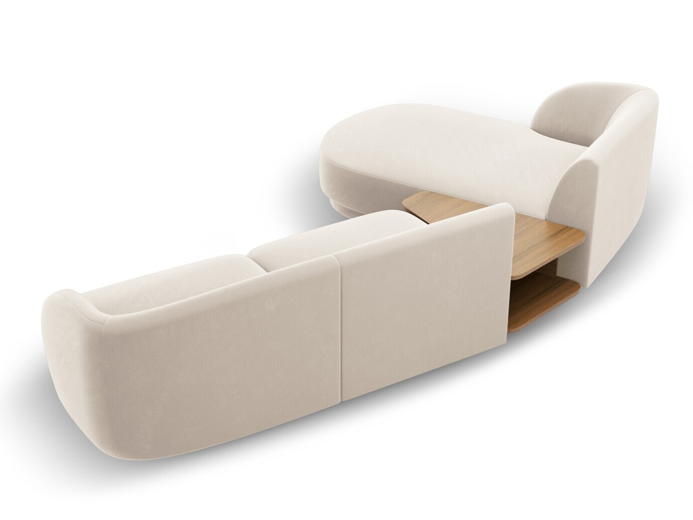 Modularna kutna garnitura Tivlomi 117 (Bluvel 22)