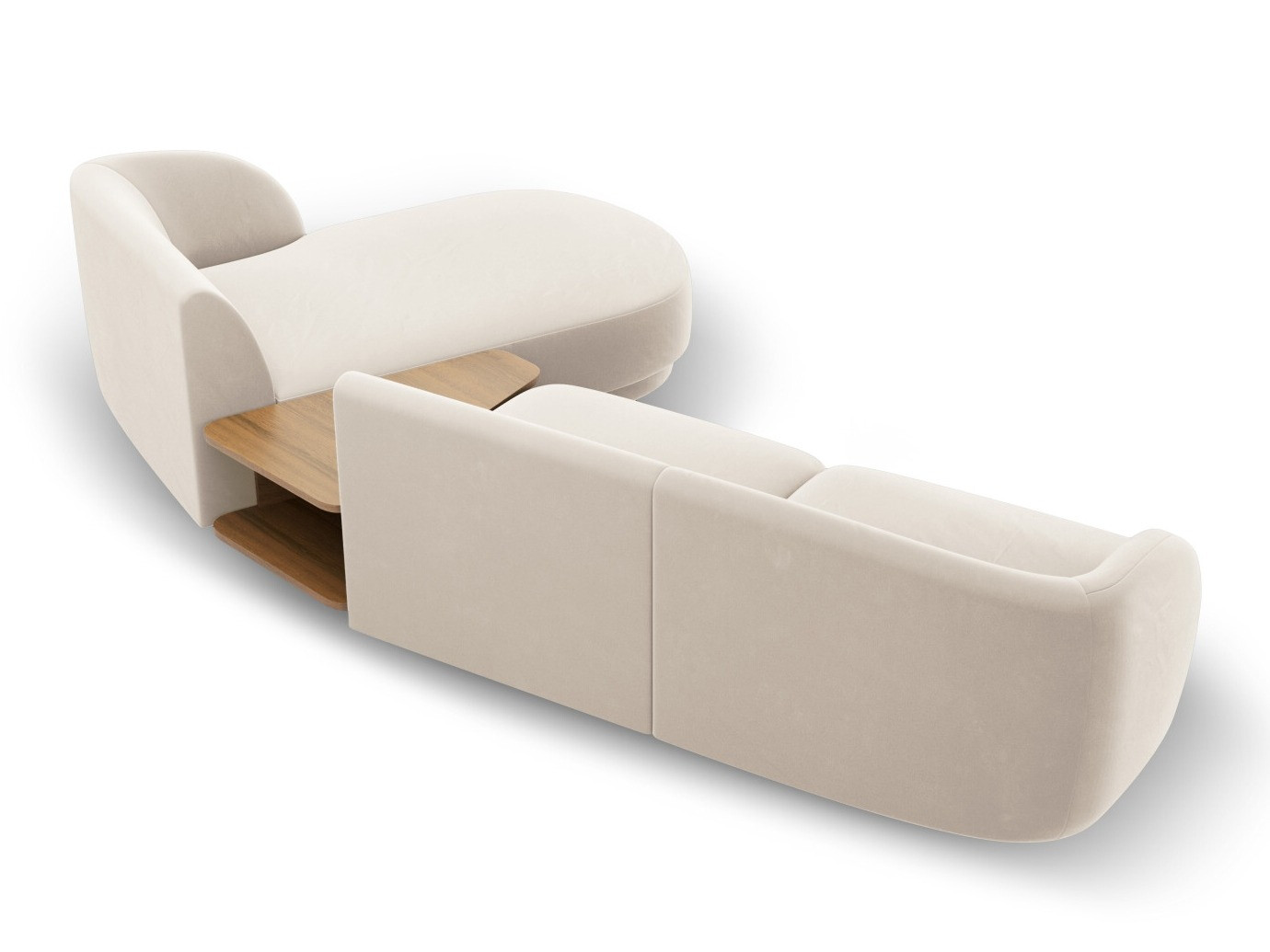 Modularna kutna garnitura Tivlomi 117 (Bluvel 22)