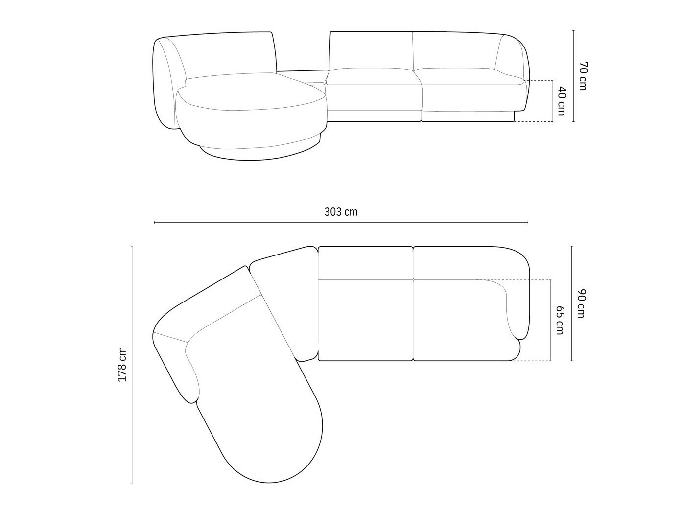 Modularna kutna garnitura Tivlomi 117 (Bluvel 68)