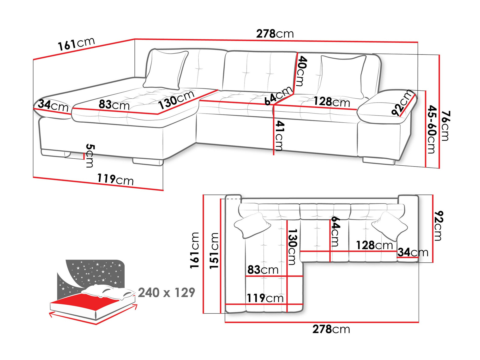 Kutna garnitura Comfivo Sanitas I (Wave 05)