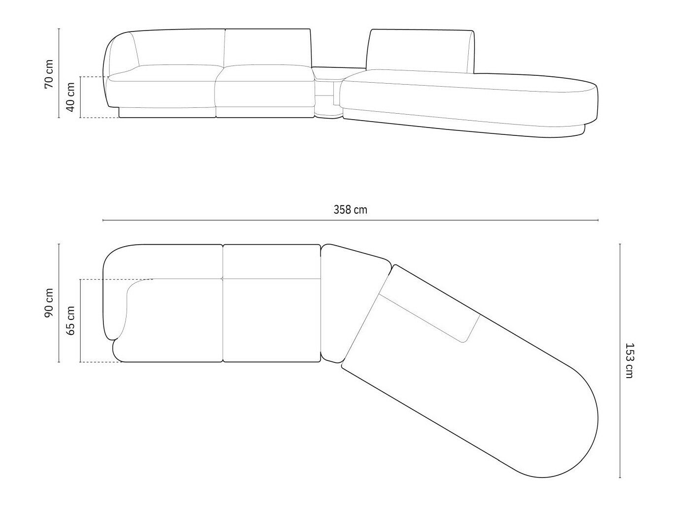 Modularna kutna garnitura Tivlomi 119 (Bluvel 68)