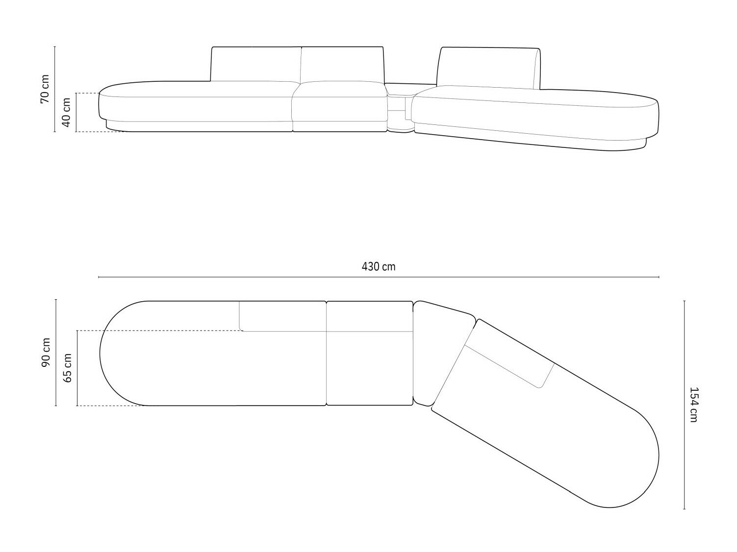 Modularna kutna garnitura Tivlomi 120 (Bluvel 14)