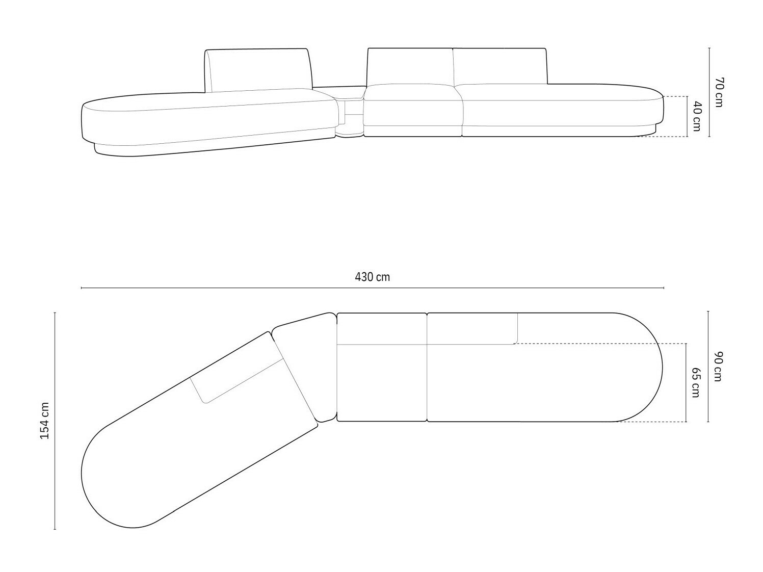 Modularna kutna garnitura Tivlomi 120 (Bluvel 77)