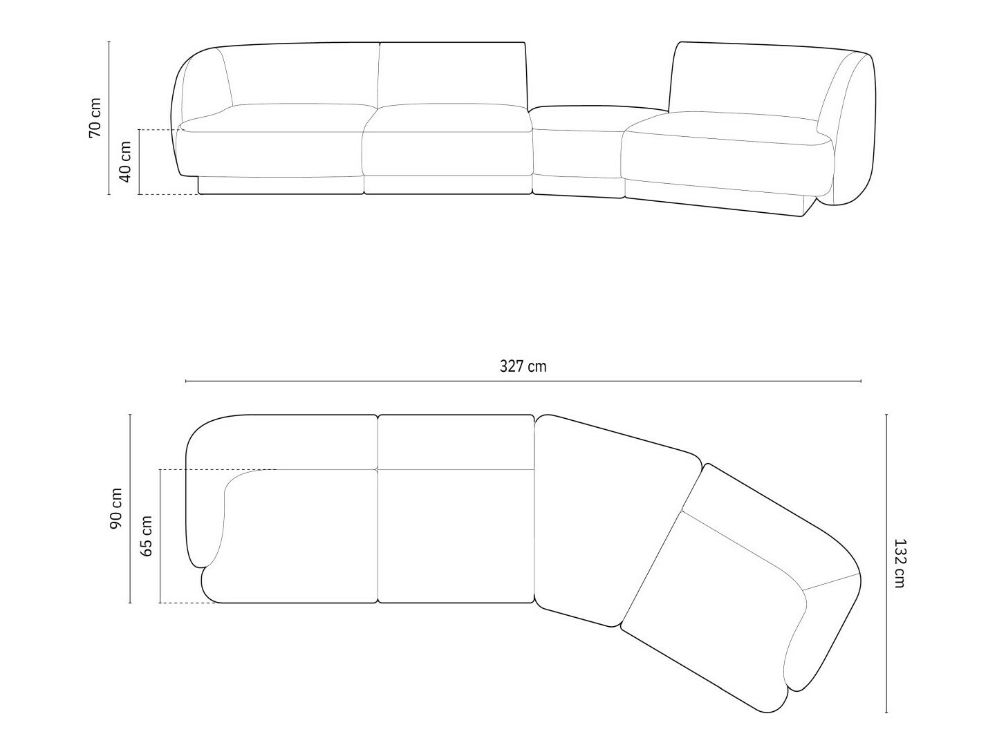 Modularna kutna garnitura Tivlomi 122 (Bluvel 14)