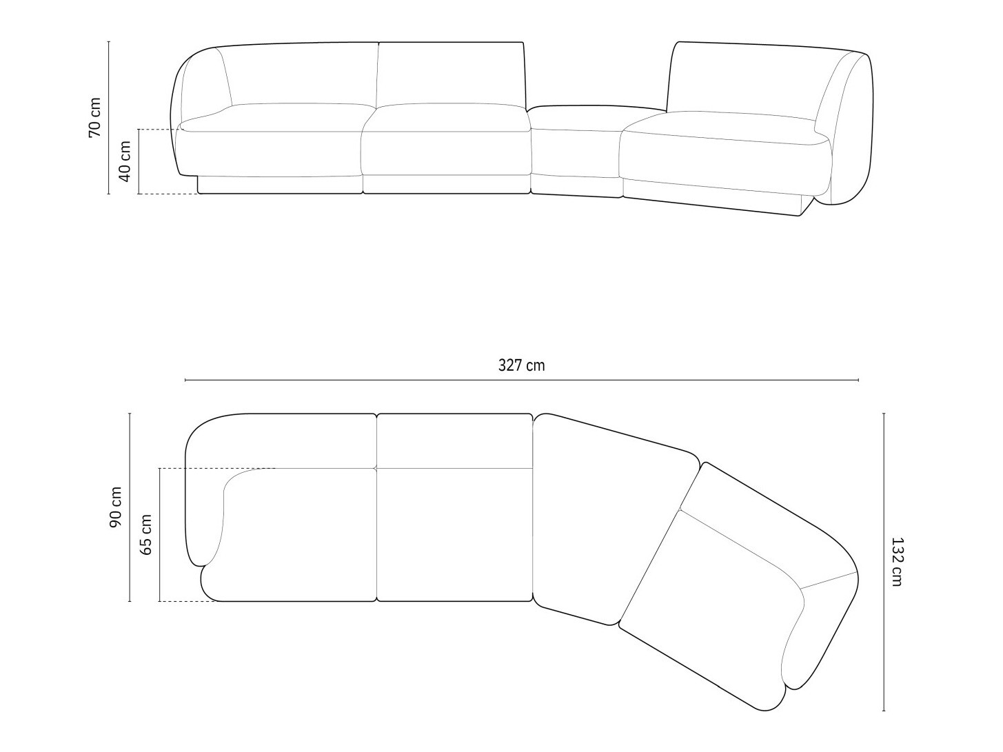 Modularna kutna garnitura Tivlomi 122 (Bluvel 22)
