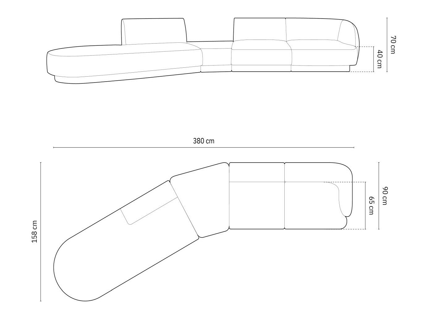 Modularna kutna garnitura Tivlomi 123 (Bluvel 19)