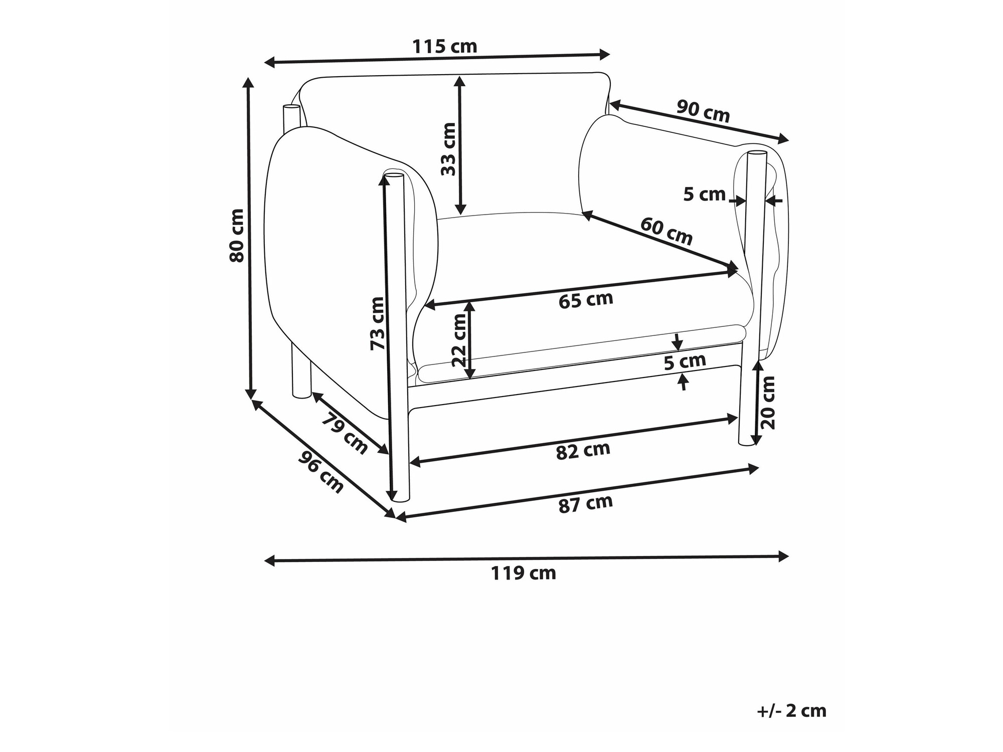 Vrtna fotelja Berwyn 2524