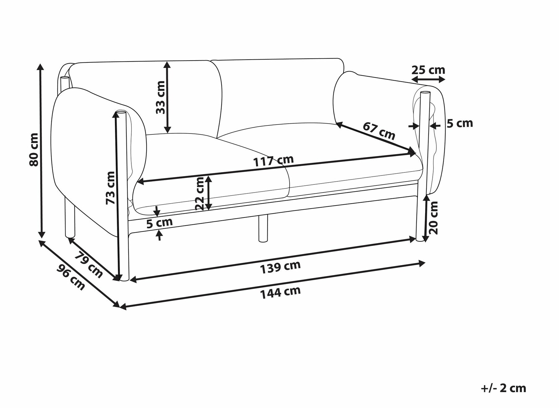 Vrtna sofa Berwyn 2522
