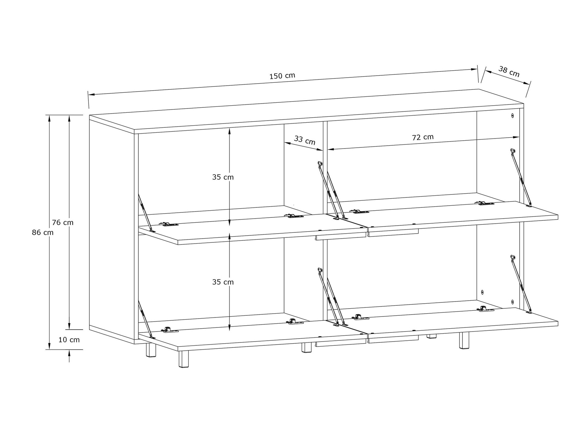 Ormarić Denton 1442 (Hrast)