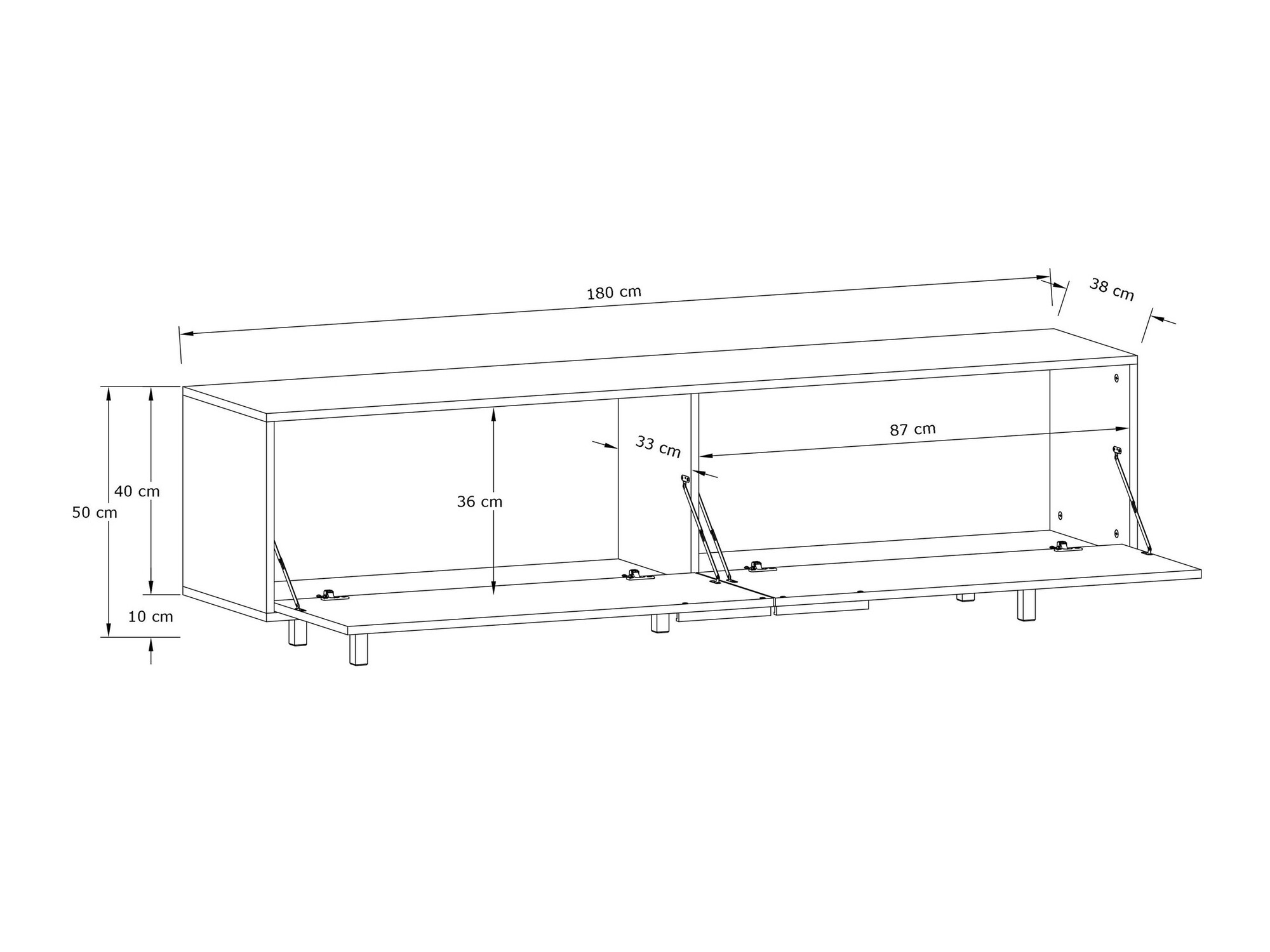 TV stol Denton 1441 (Hrast)