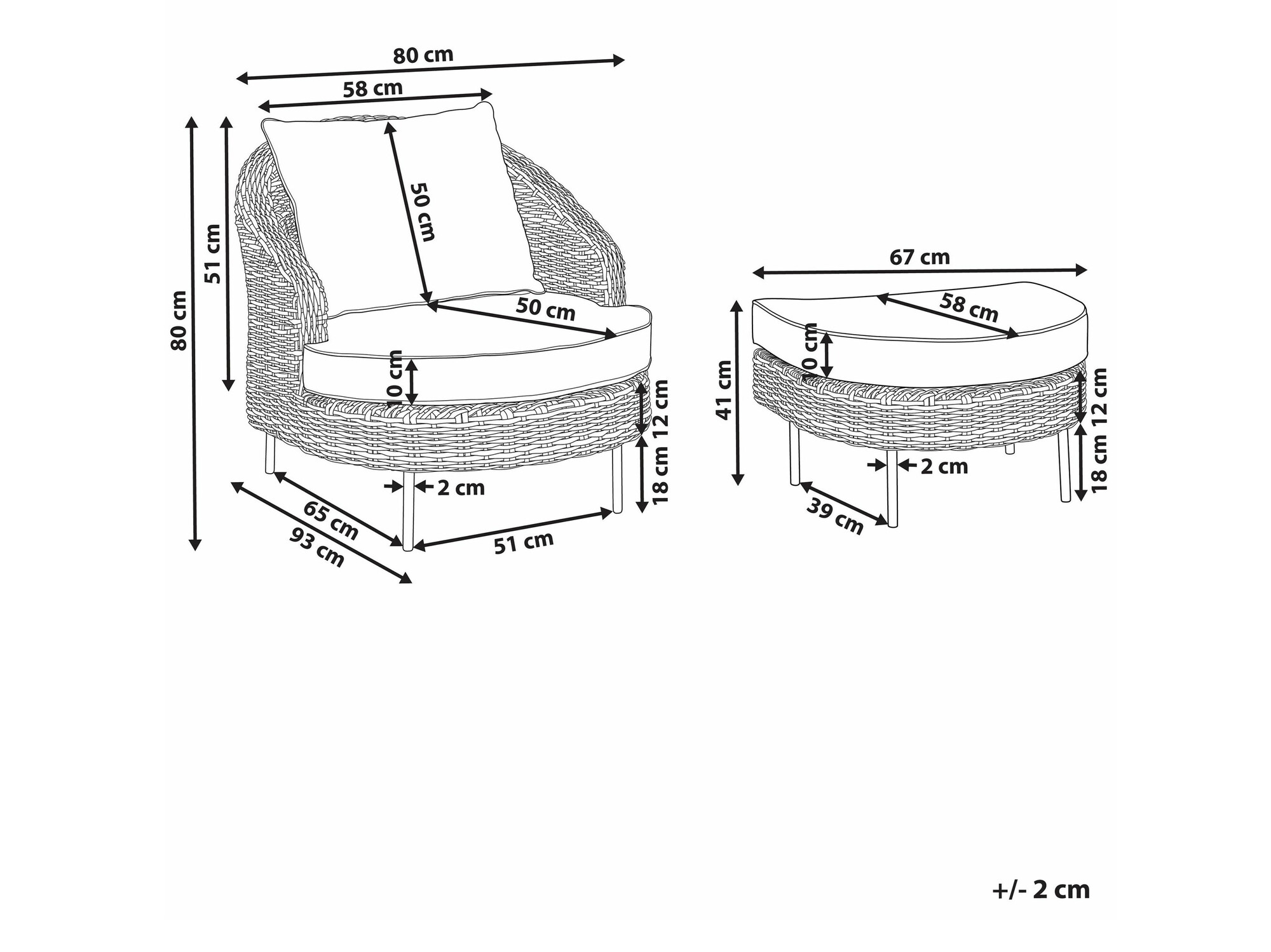 Vrtni namještaj Berwyn 2531 (Ružičasta)