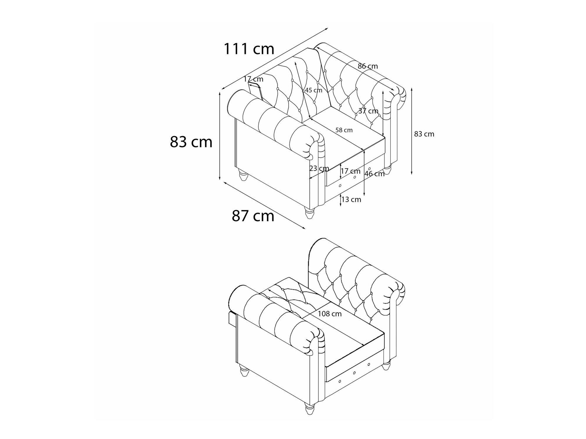 Fotelja Tulsa 675 (Antracit)