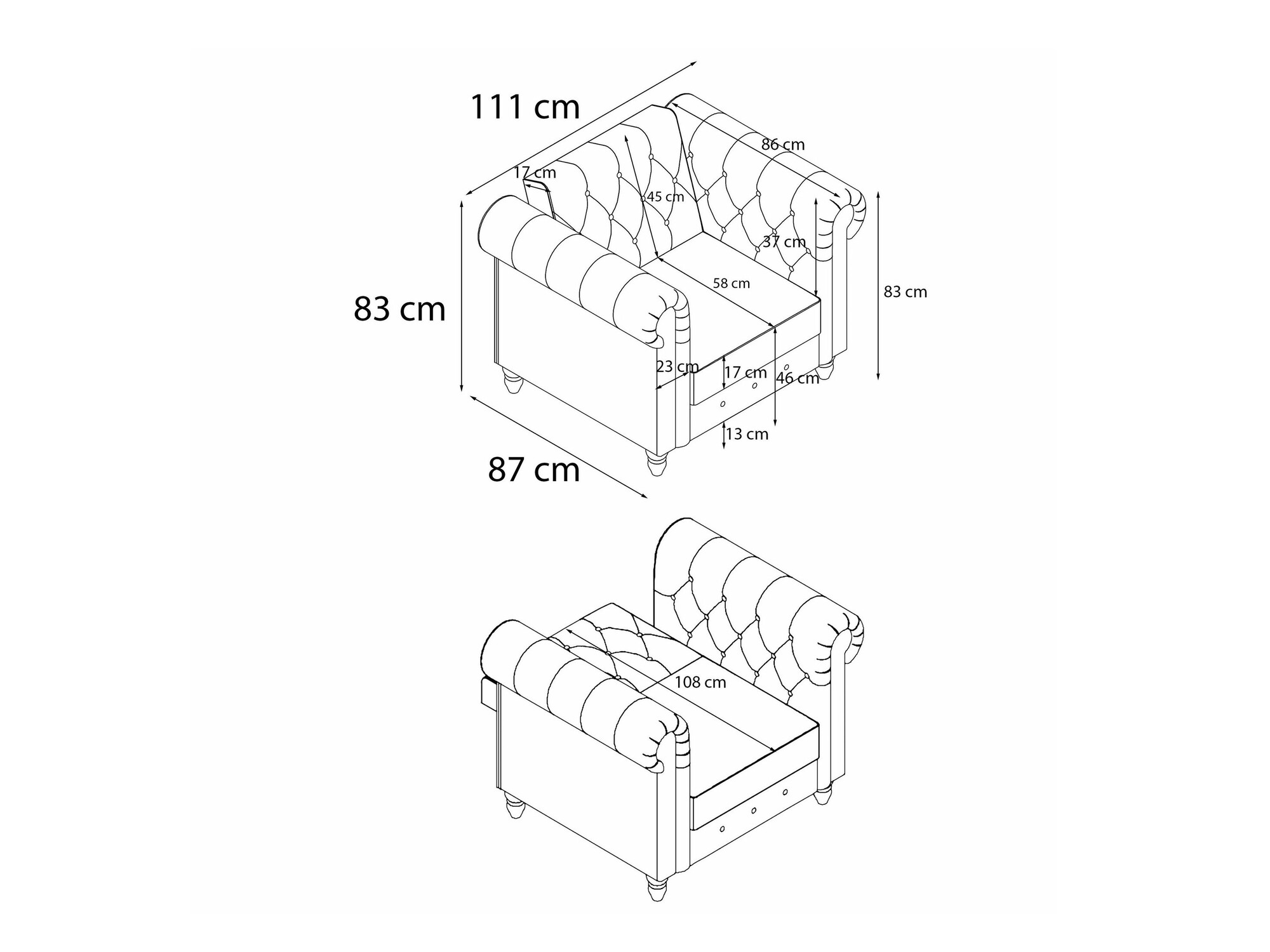 Fotelja Tulsa 675 (Siva)