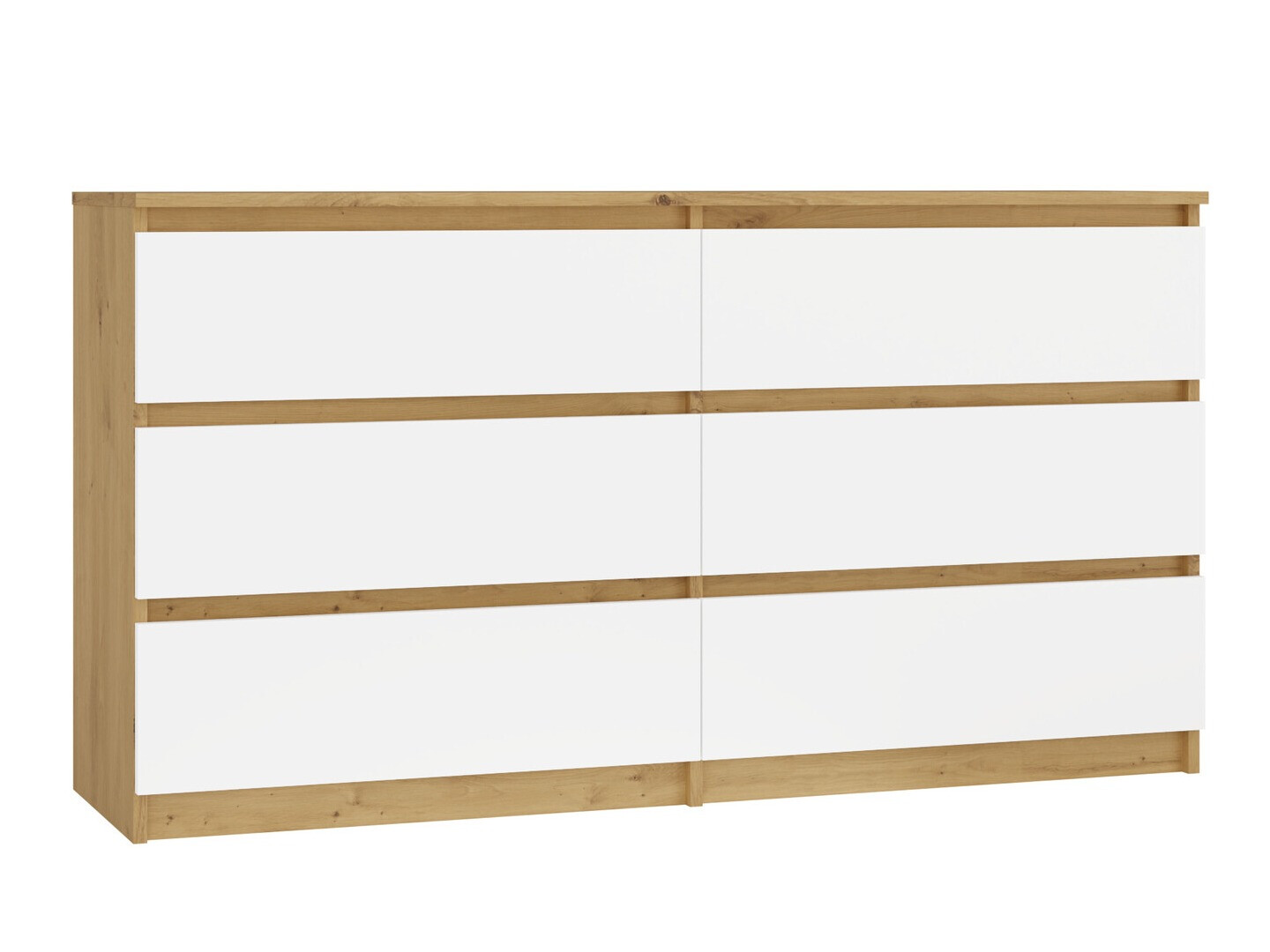 Komoda Elbvelu 102 (Hrast Artisan + Bijela)