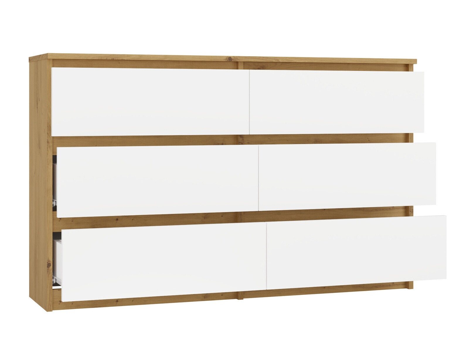 Komoda Elbvelu 103 (Artisan hrast + Bijela)