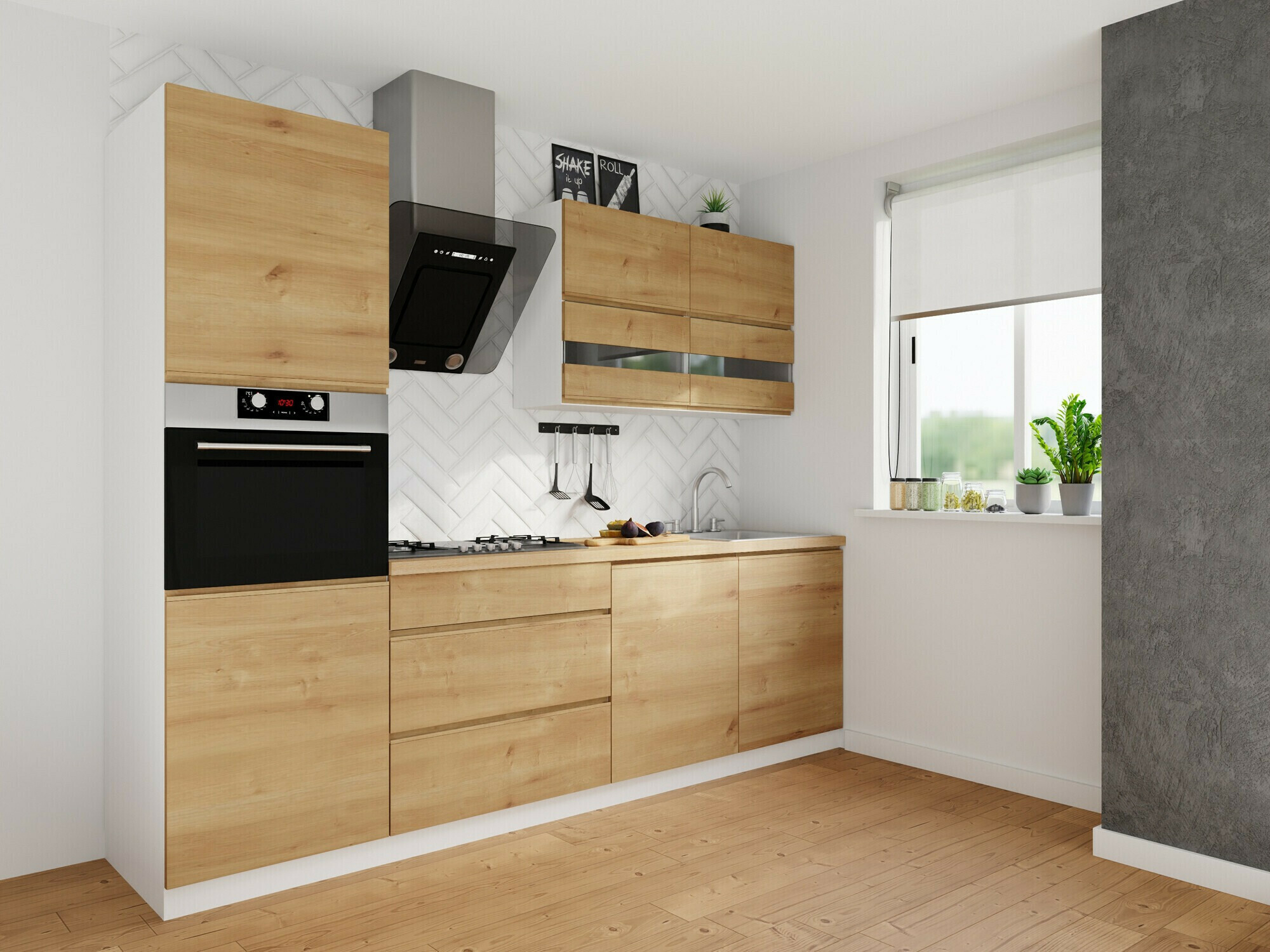 Modularan zidni ormarić Soli Oak 155