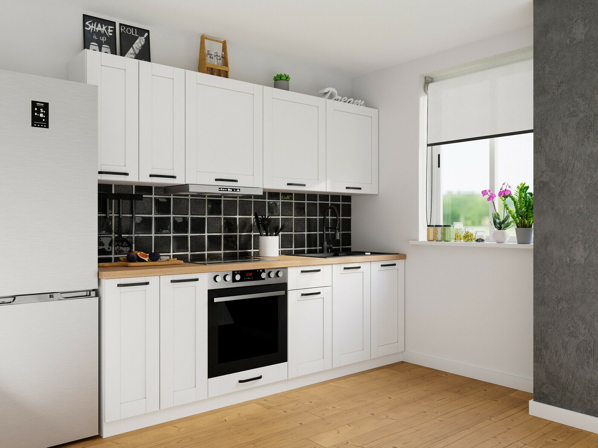 Modularni ormarić s vratima Eva White 100