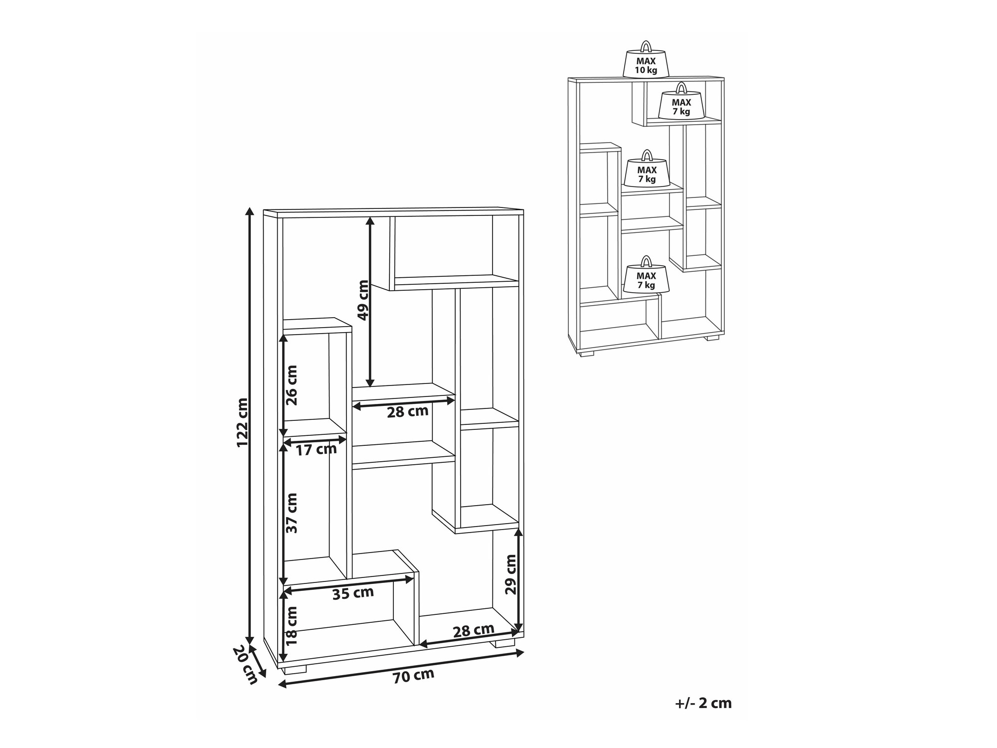 Polica Berwyn 2535 (Bijela)