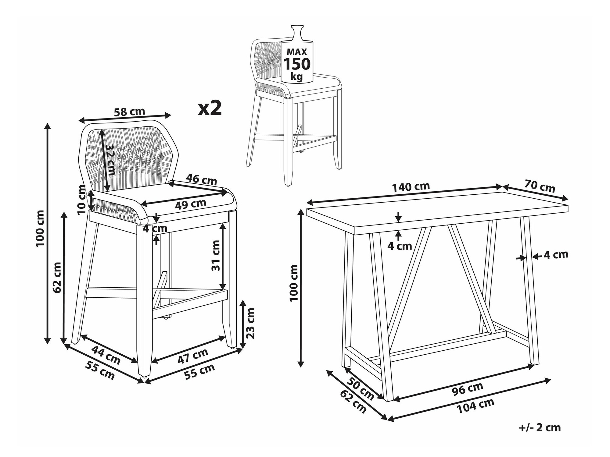 Set stola i stolica Berwyn 2532
