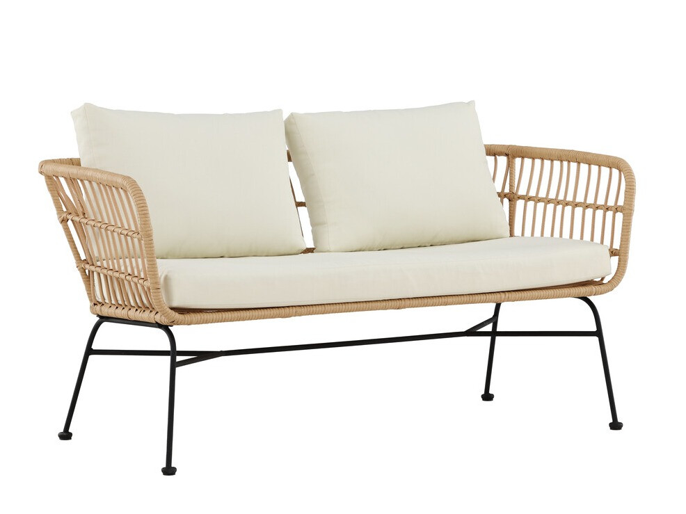 Vrtna sofa Dallas 5187 (Svijetlo drvo + Bež)