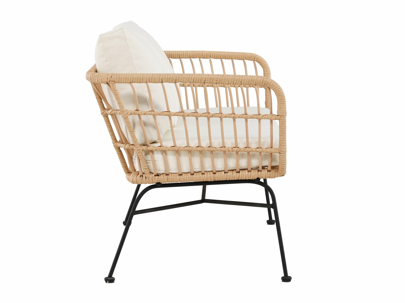 Vrtna sofa Dallas 5187 (Svijetlo drvo + Bež)