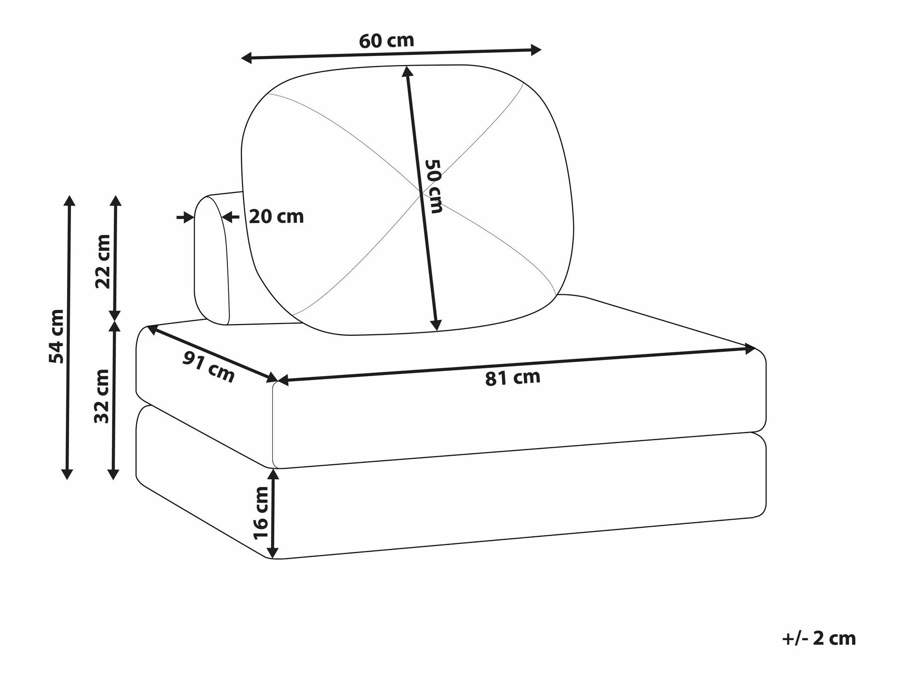 Fotelja Berwyn 2536 (Bijela)