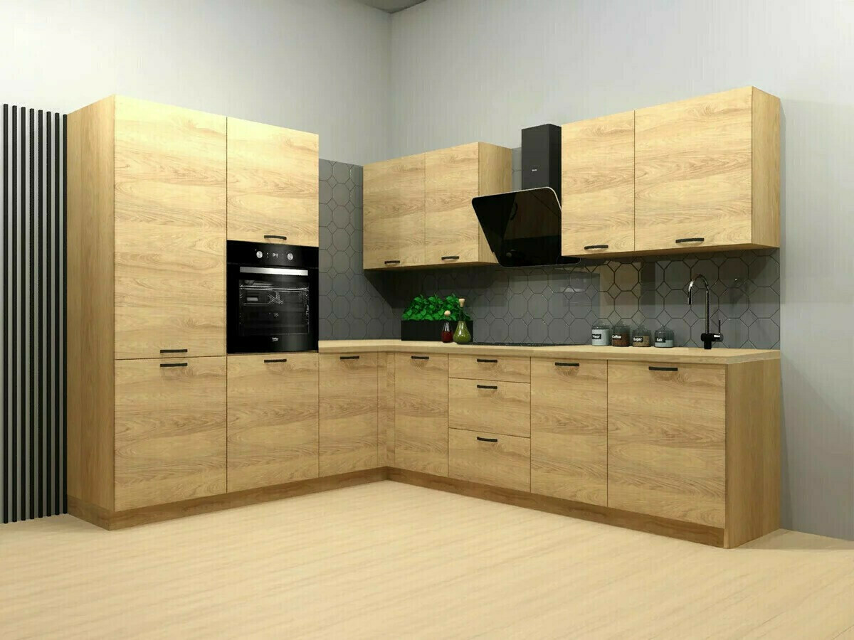 Modularan kutni ormarić Amper Oak 128