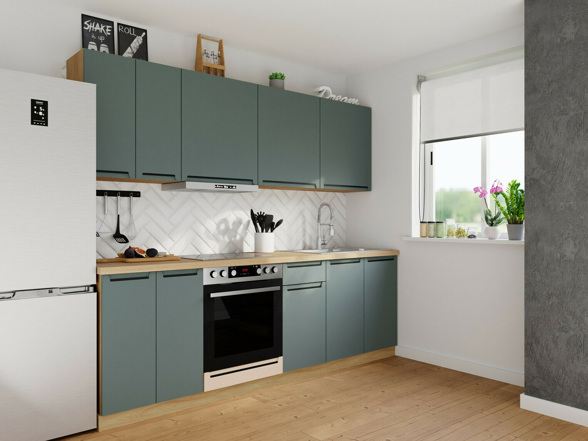 Modularni ormarić za sudoper s vratima Riso Green 125