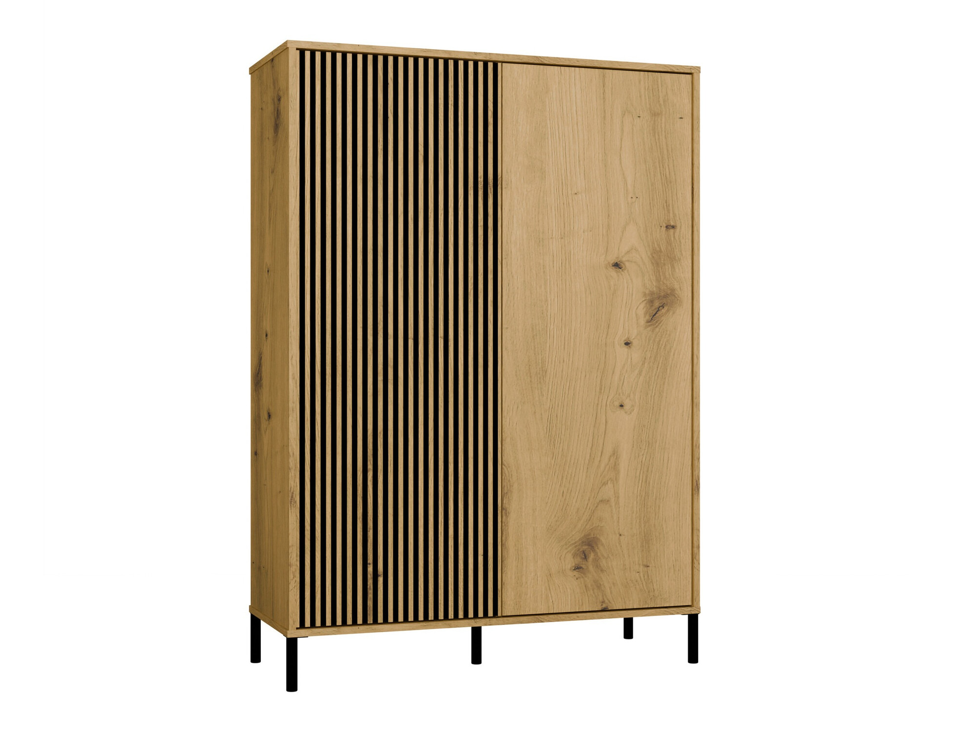 Polica Orlsone 102 (Hrast Artisan + Crna)