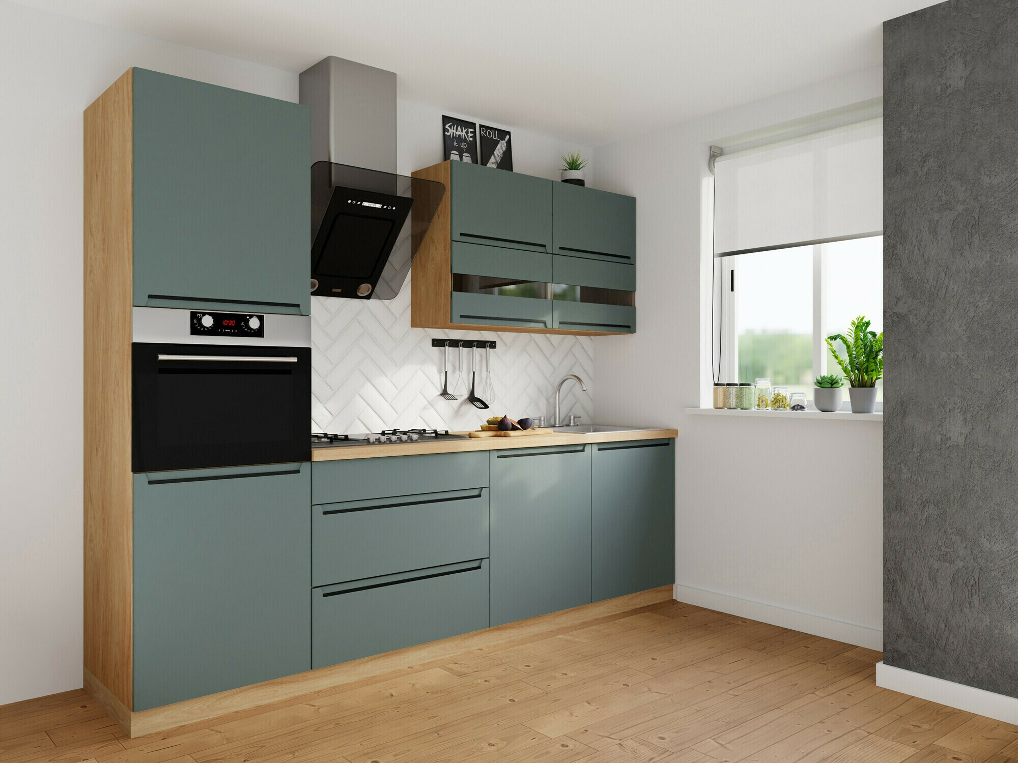 Modularan zidni ormarić Riso Green 165