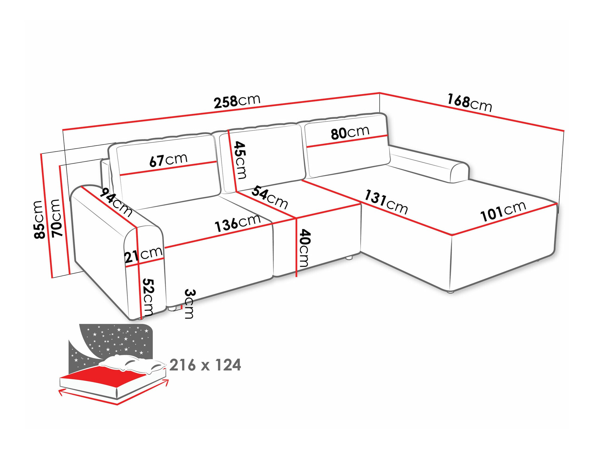 Kutna garnitura Stonecrest 105 (Sierra 744)
