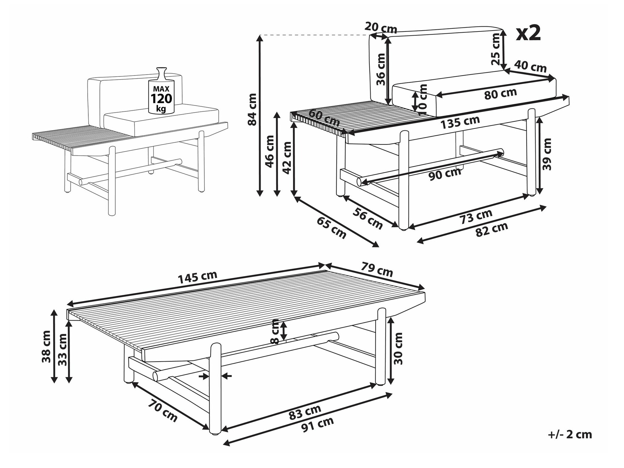 Set vrtnog namještaja Sorsono 103
