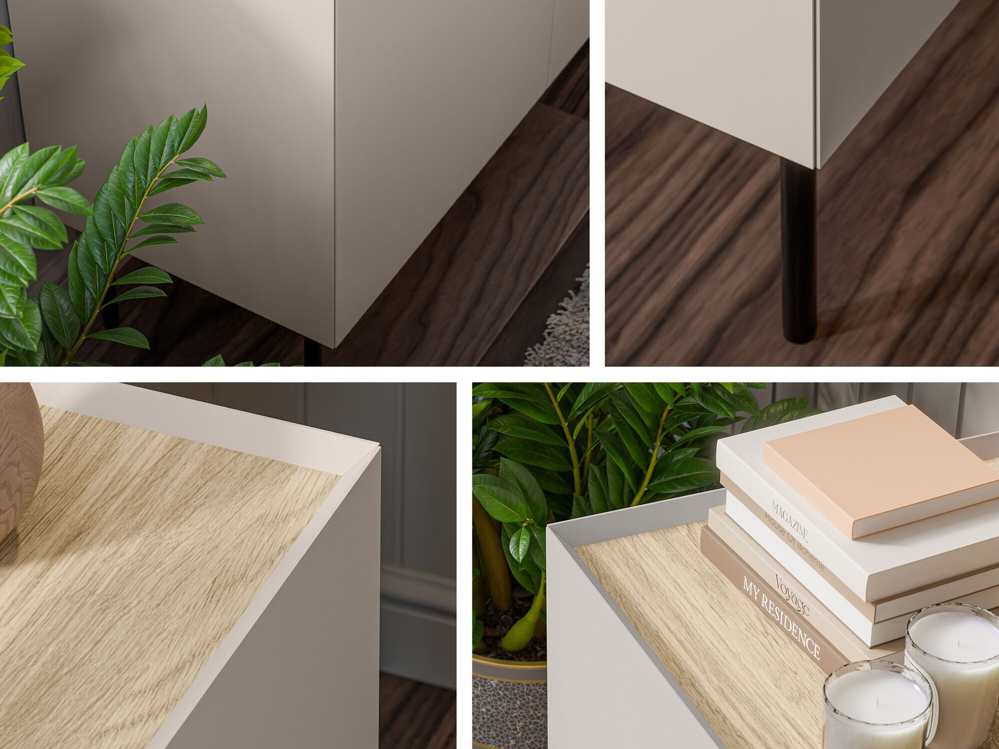 Set za dnevni boravak Melbela 109 (Kašmir + Hrast)