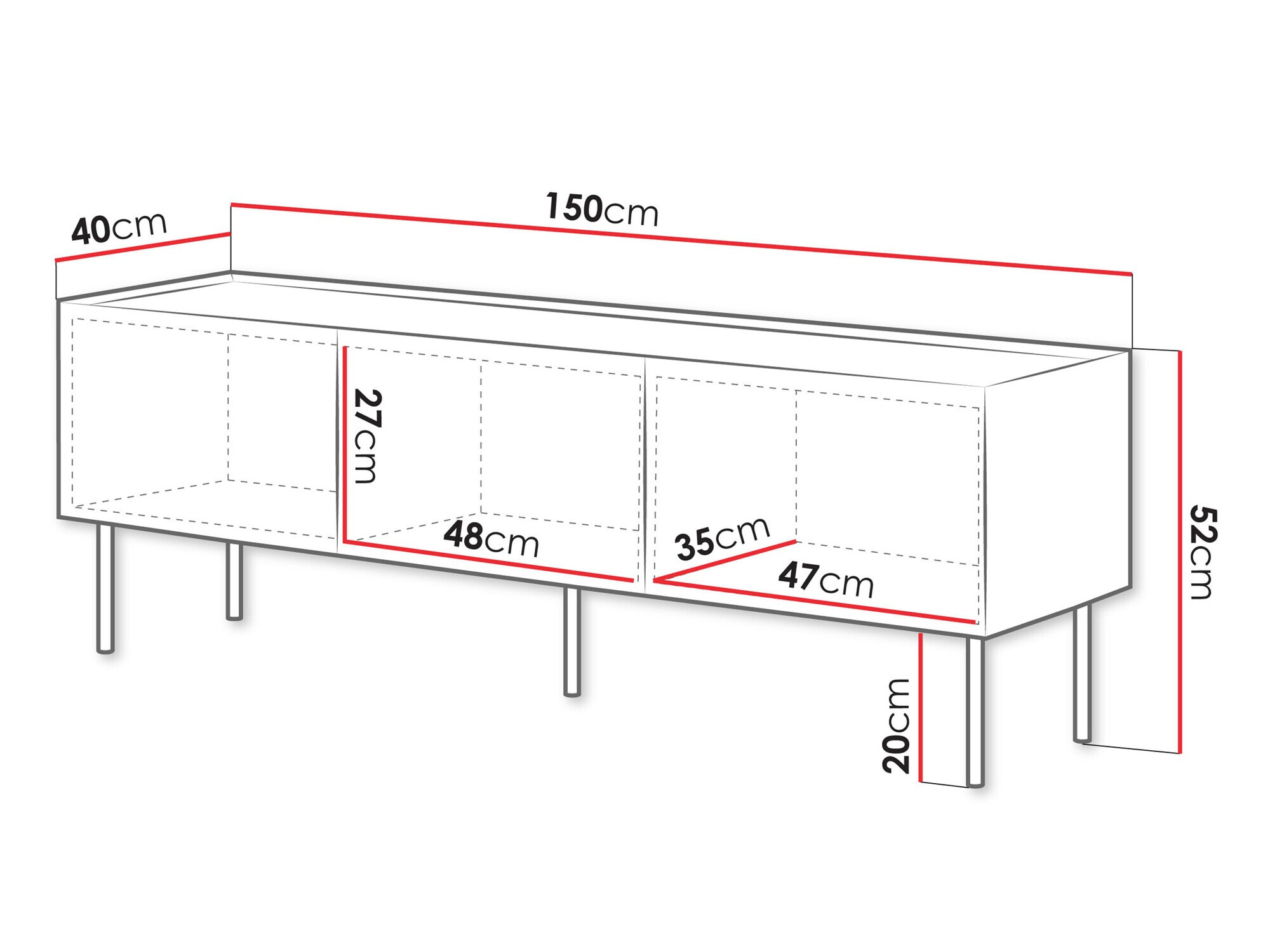TV stol Melbela 106 (Kašmir + Hrast)