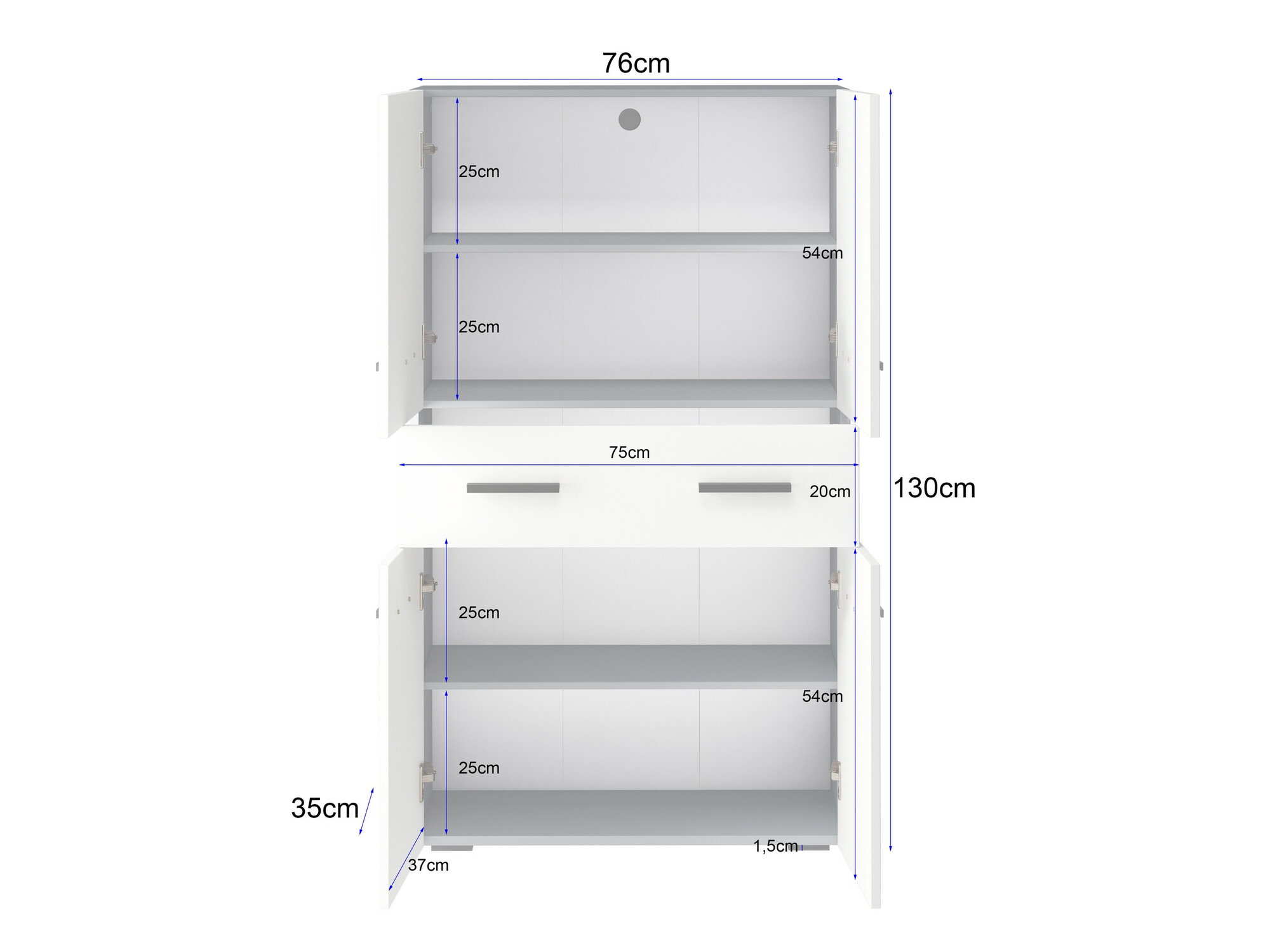 Samostojeći kupaonski ormarić Larlori 106 (Antracit + Hrast)