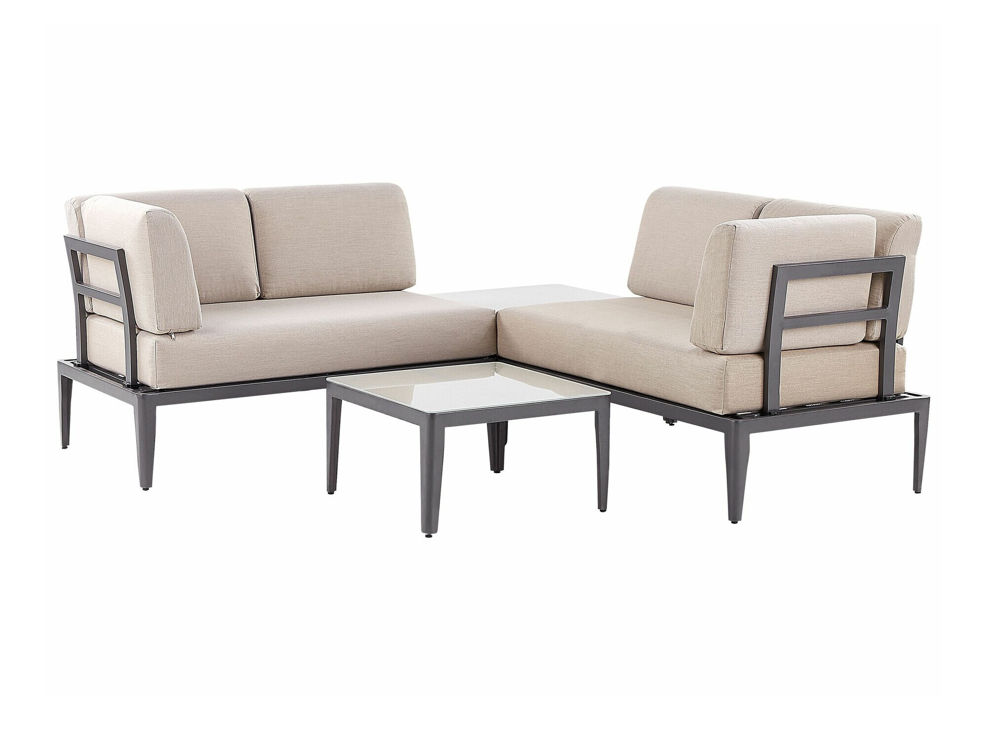 Set vrtnog namještaja Berwyn 2539 (Siva + Bež)