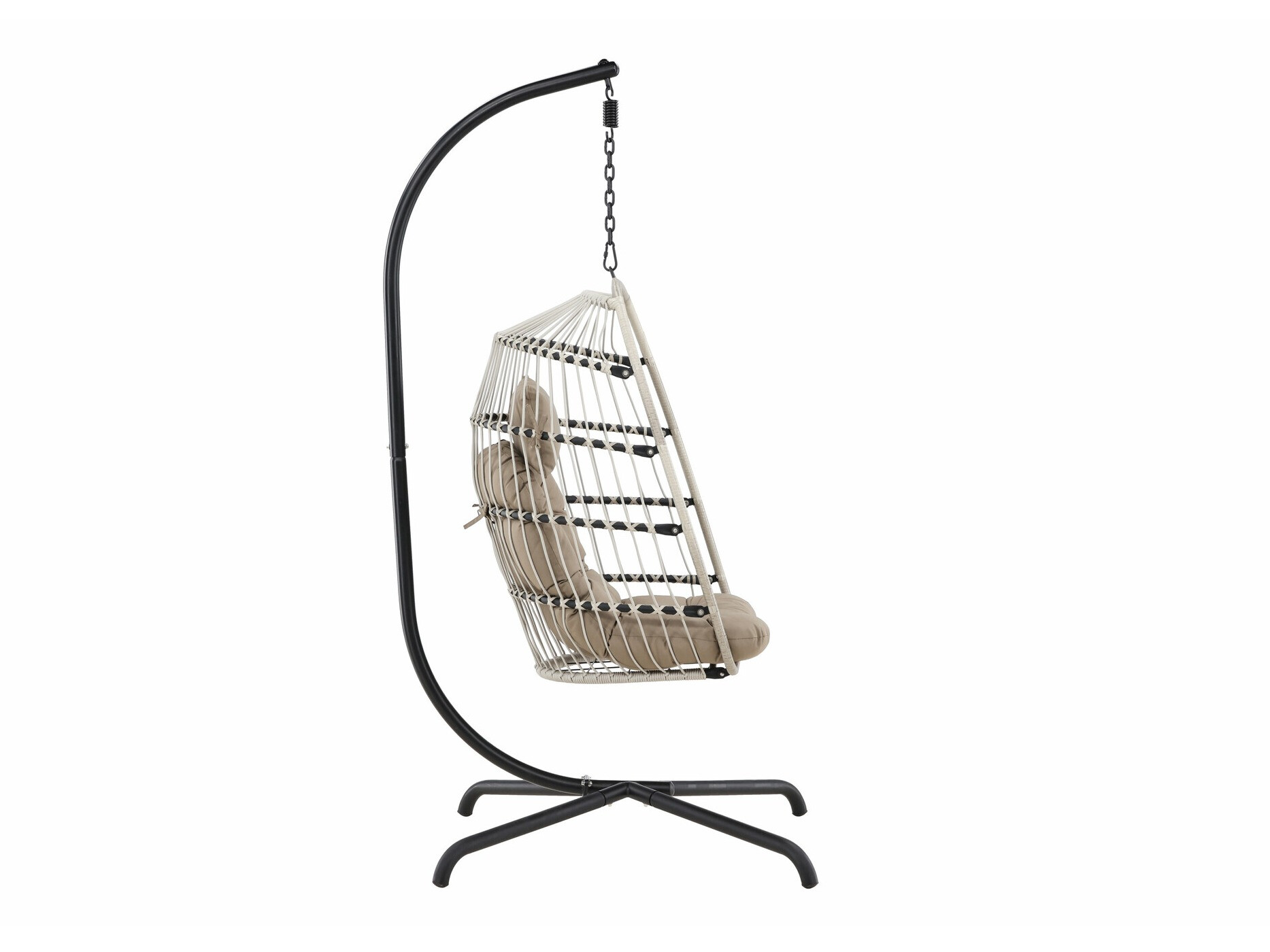 Viseća stolica Dallas 4756 (Crna + Smeđa)