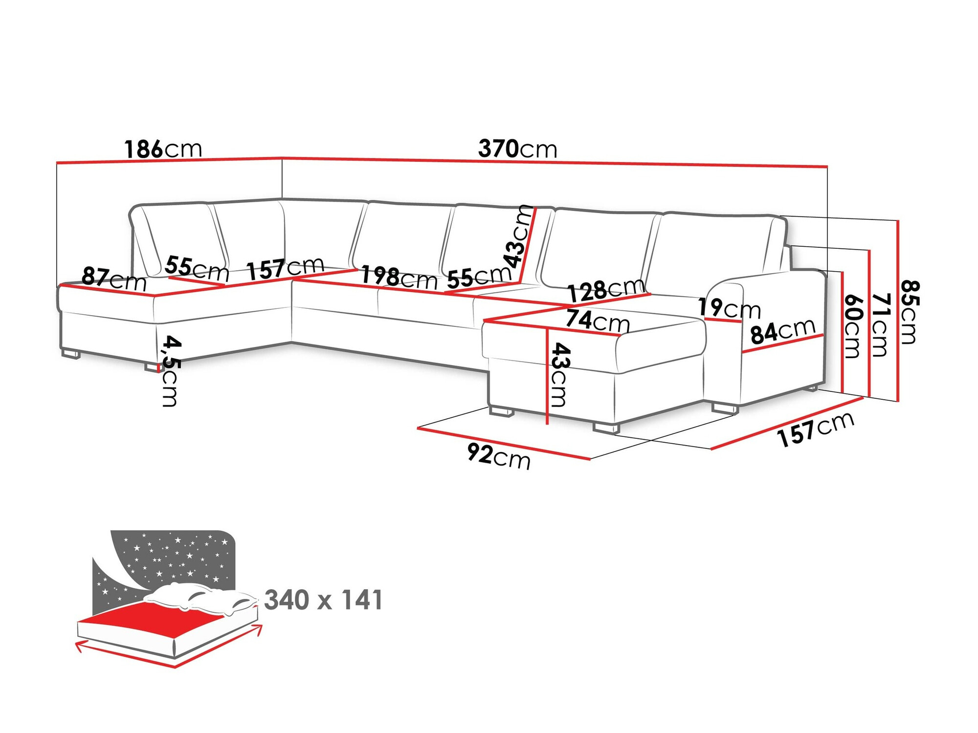 Kutna garnitura Comfivo Flumen I (Soft 017 + Lux 06)