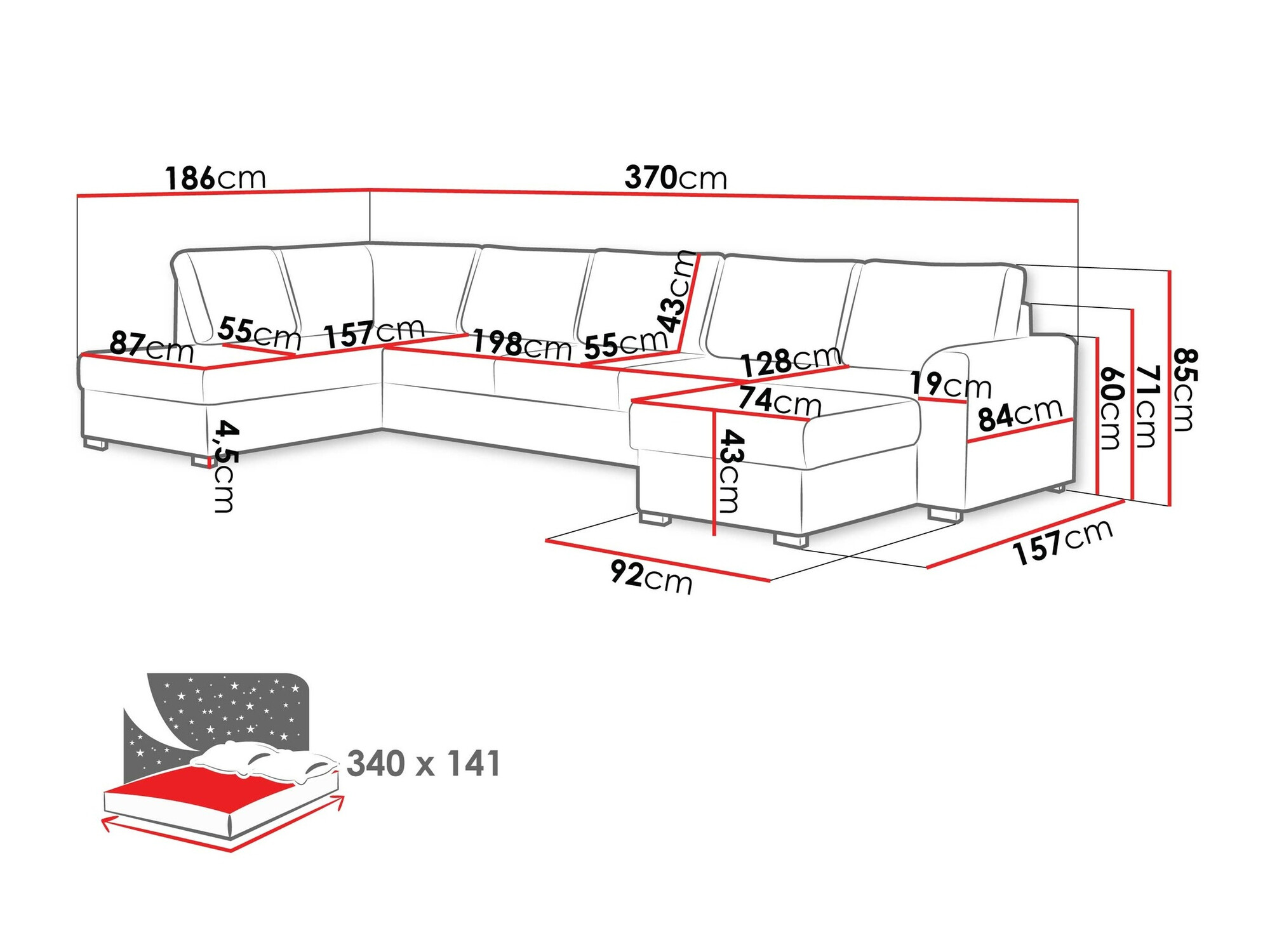 Kutna garnitura Comfivo Flumen I (Twist 23)