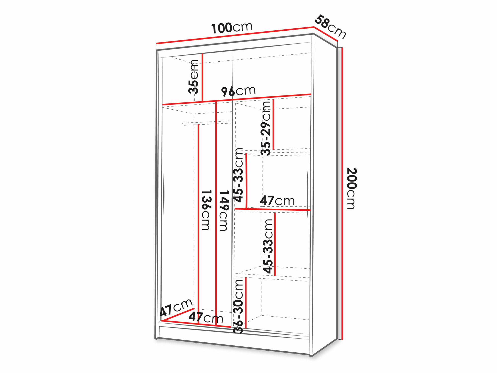 Ormar Closico Fractor III (Bijela + Hrast Artisan)