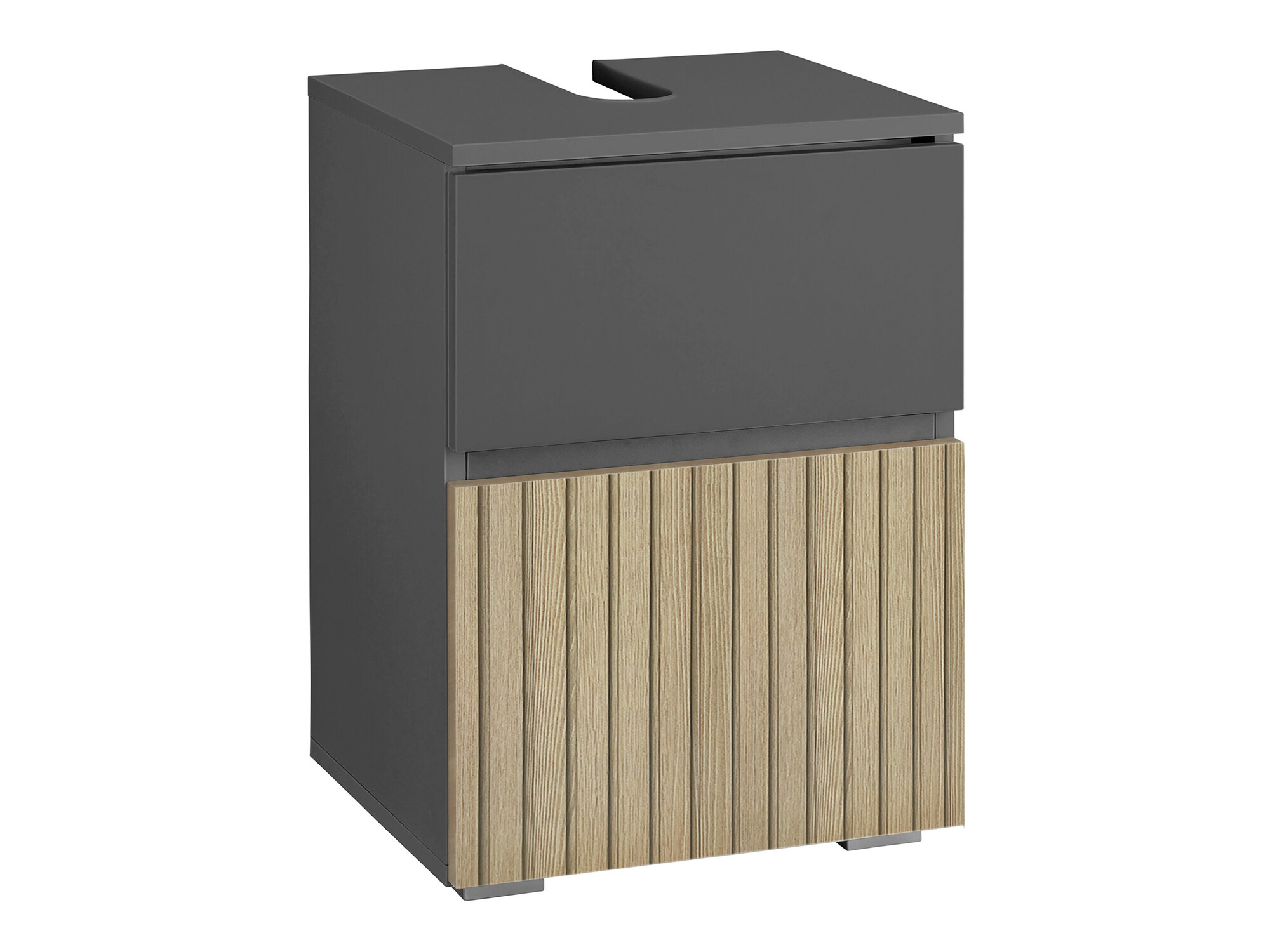 Samostojeći kupaonski ormarić za umivaonik Soncamu 103 (Antracit + Svijetli hrast)