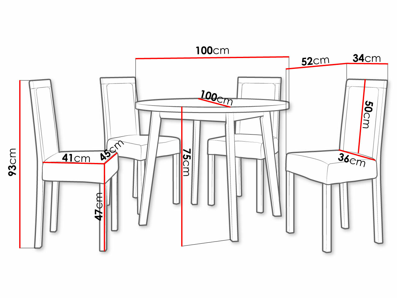 Blagovaonski set Victorville 256 (Bijela + Crna)
