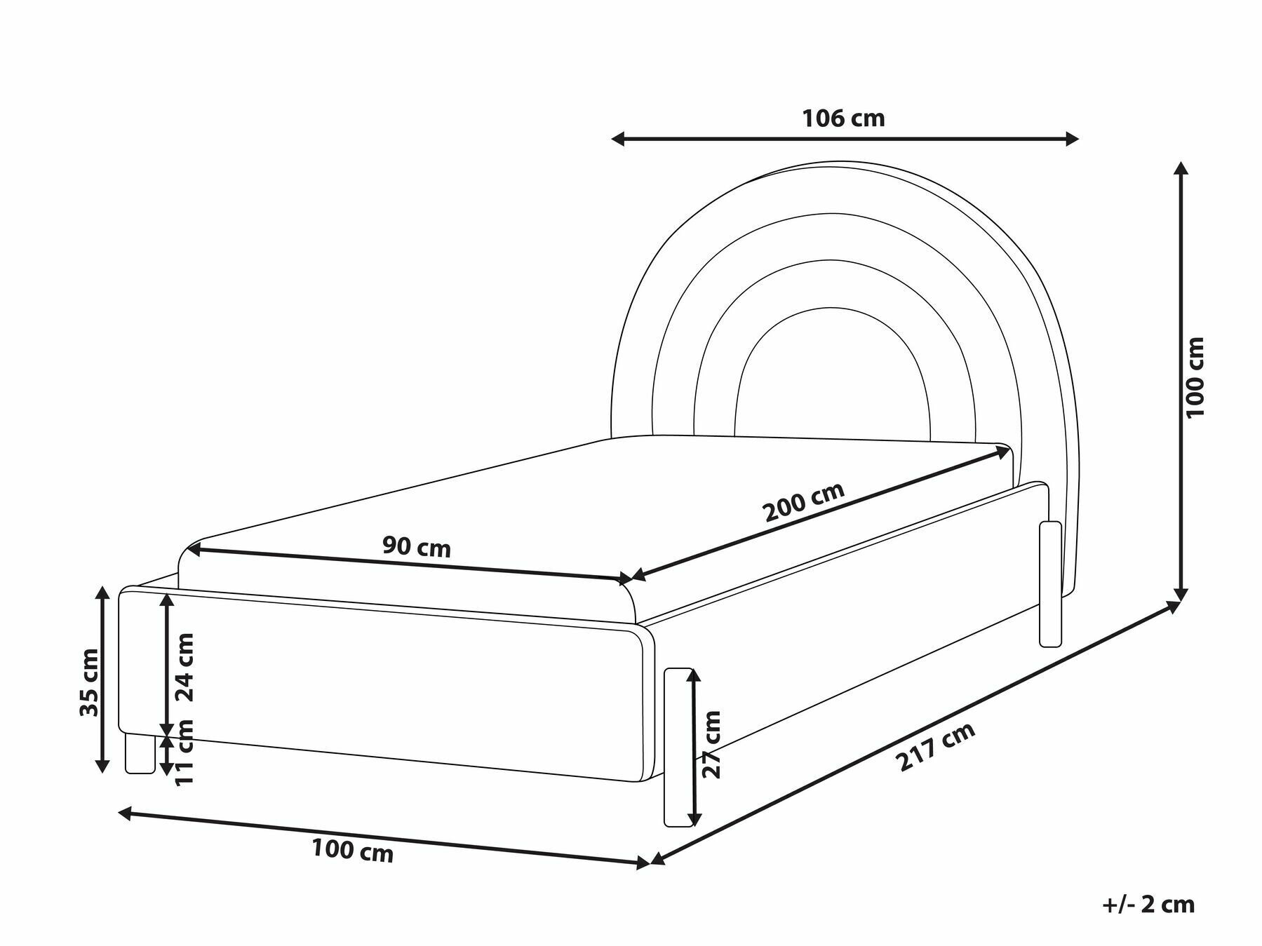 Krevet Berwyn 378 (Svijetlo plava)