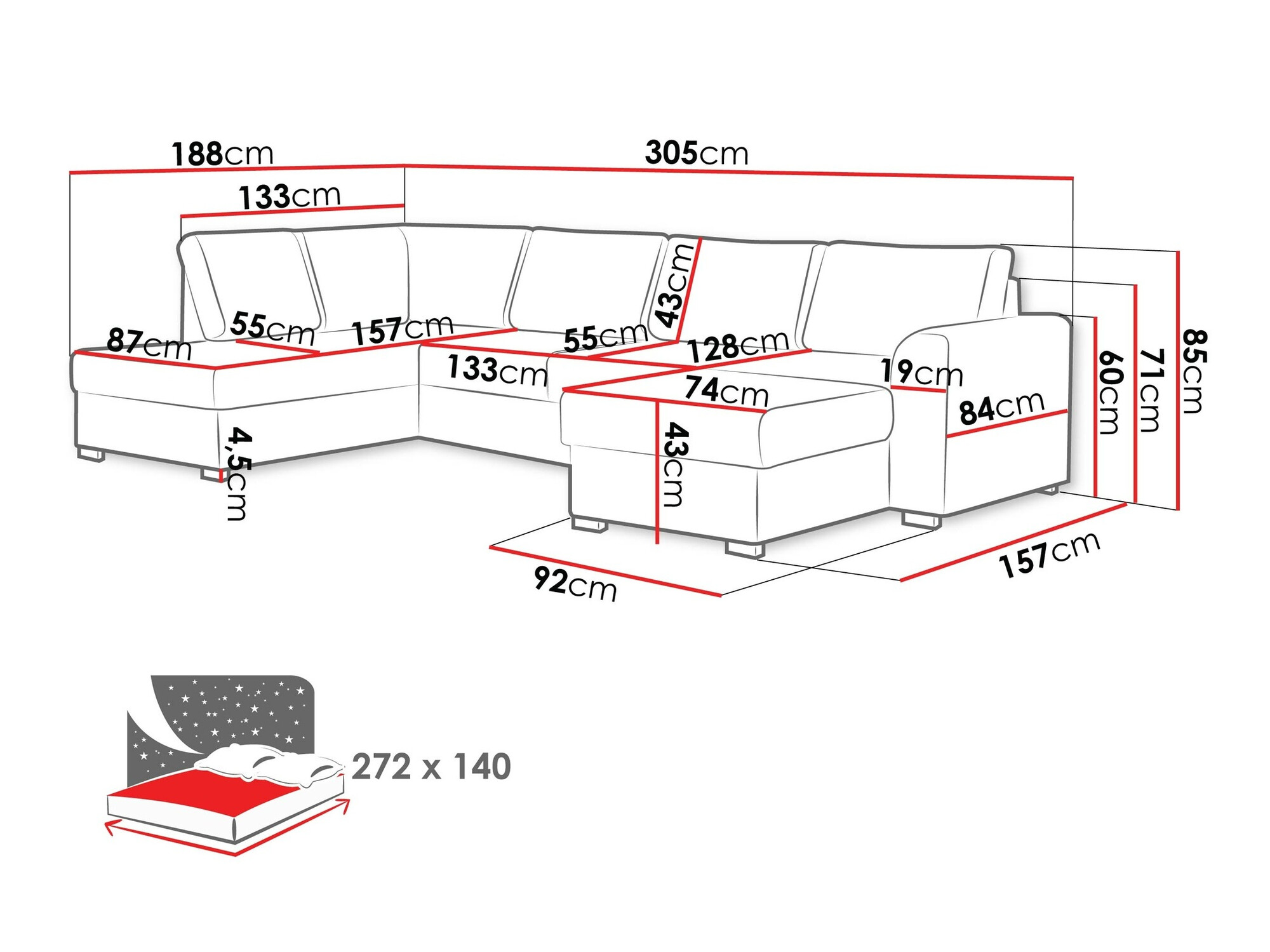 Kutna garnitura Comfivo Flumen (Abriamo 03)