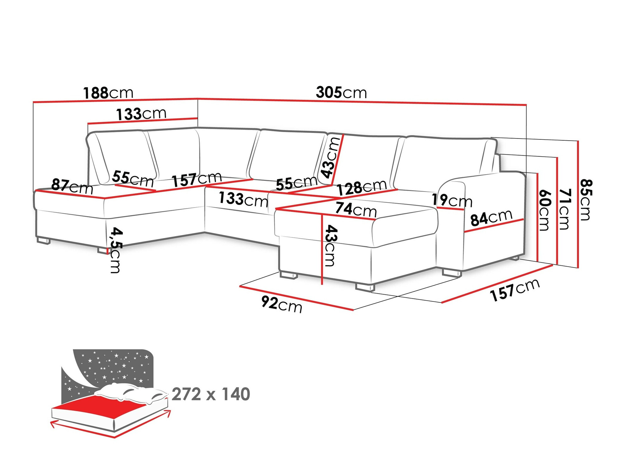 Kutna garnitura Comfivo Flumen (Twist 21)
