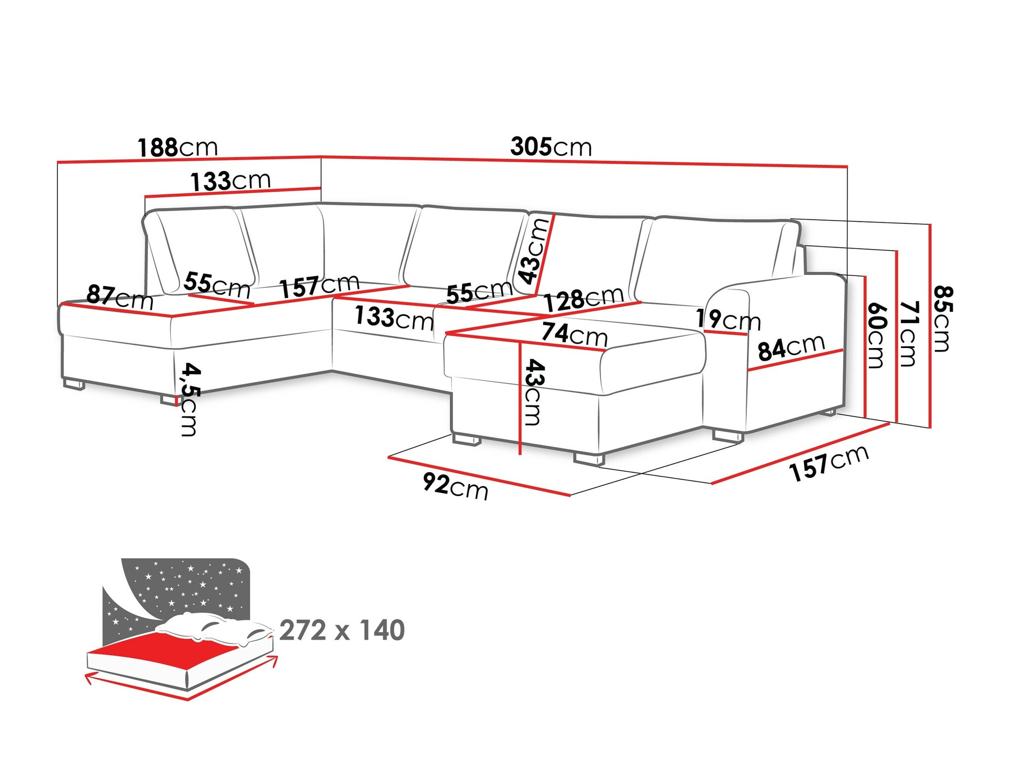 Kutna garnitura Comfivo Flumen (Twist 23)
